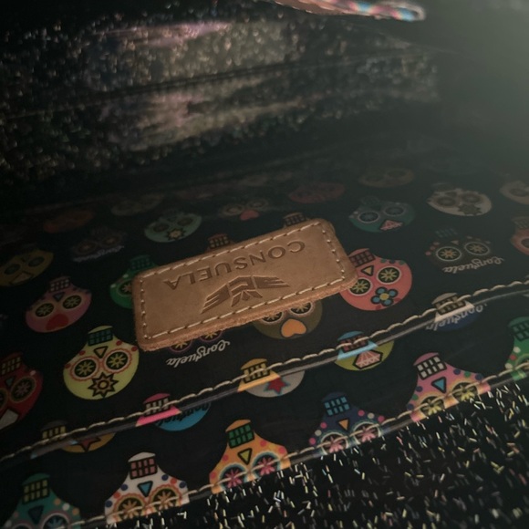 Consuela Leopard Print Clutch with Green Floral Accents - Picture 7 of 7